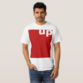 T-shirt Concevez simplement "rectangle rouge vers le haut" (Devant entier)
