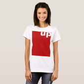 T-shirt Concevez simplement "rectangle rouge vers le haut" (Devant entier)