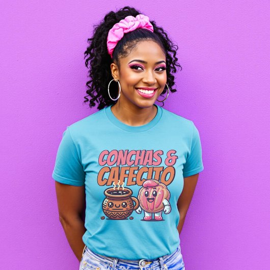 T-shirt Conchas y Cafecito Spanish Sweet Pan Dulce Café