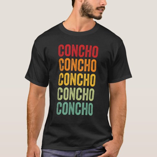 T-shirt Concho County Texas Rainbow Text Design (Devant)