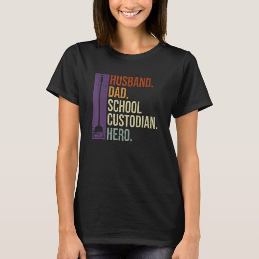 T-shirt Concierge pour votre mari agent d'entretien de l'é (Devant)