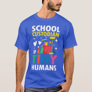 T-shirt Concierge Scolaire D'humains De Concierge Rétro