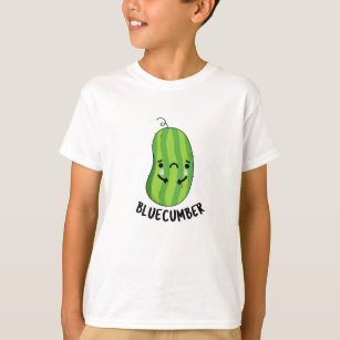 T-shirt Concombre bleu Funny Sad Veggie Cucumber Pun