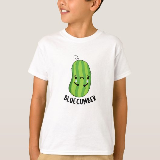 T-shirt Concombre bleu Funny Sad Veggie Cucumber Pun (Devant)