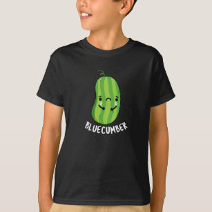 T-shirt Concombre bleu Funny Sad Veggie Cucumber Pun Dark 