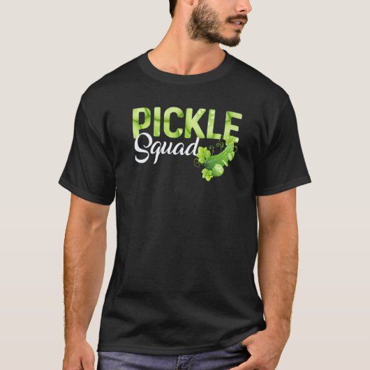 T-shirt Concombre Cornichon Végétalien Équipe Vert Épicier (Devant)