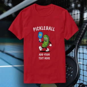 T-shirt Concombre personnalisé jouant au pickleball drôle