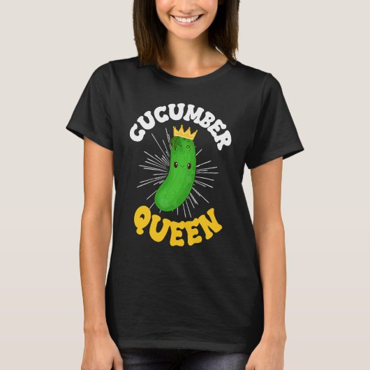 T-shirt Concombre Queen Fruit Vegetable Mère's Day Garden (Devant)