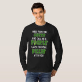 T-shirt Concombre végétarien Pickle vert Dillin Jeu de mot (Devant entier)