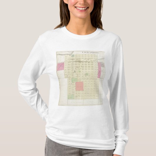 T-shirt Concordia, le comté de Cloud, le Kansas (Devant)