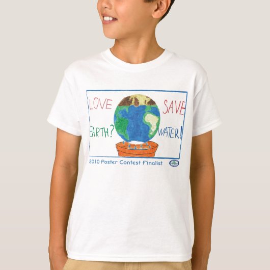 T-shirt Concours d'affiche de conscience de l'eau (Devant)