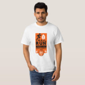 T-shirt Concours de course de coureur de piste (Devant entier)