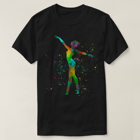 T-shirt Concours de gymnastique rythmique en aquarelle 8 (Design devant)