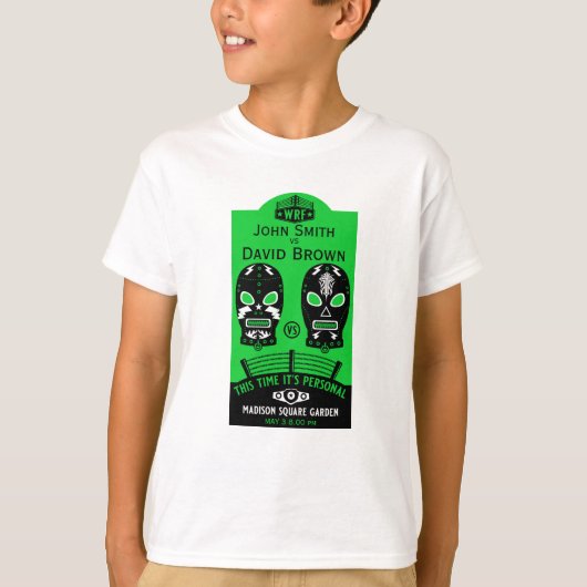 T-shirt Concours de lutte modifiable amusant (Devant)