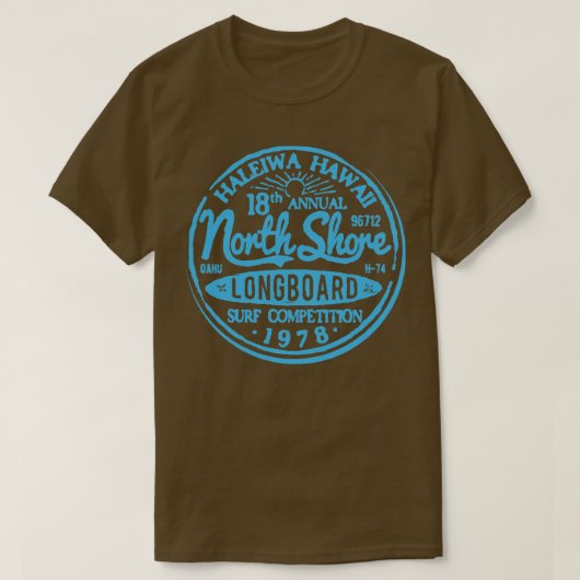 T-shirt Concours de Surf à bord (Design devant)