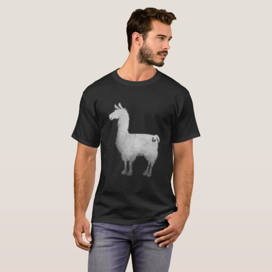 T-shirt concret de lama (Devant entier)
