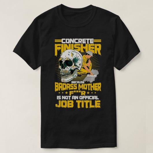T-shirt Concrete Finisher Design On Back Of Clothing Pullo (Design devant)