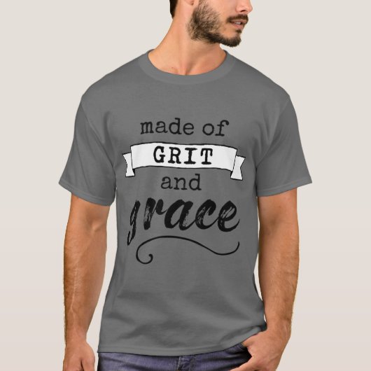 T-shirt Conçu avec détermination et grâce, design de typog (Devant)