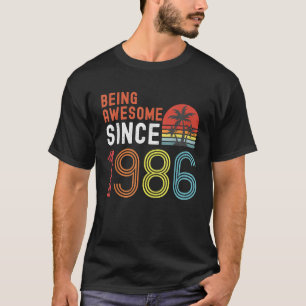 T-shirt Conçu en 1986 Cadeau de conception pour 1986 40e a