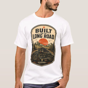 T-shirt Conçu pour la longue route – Aventure en moto vint