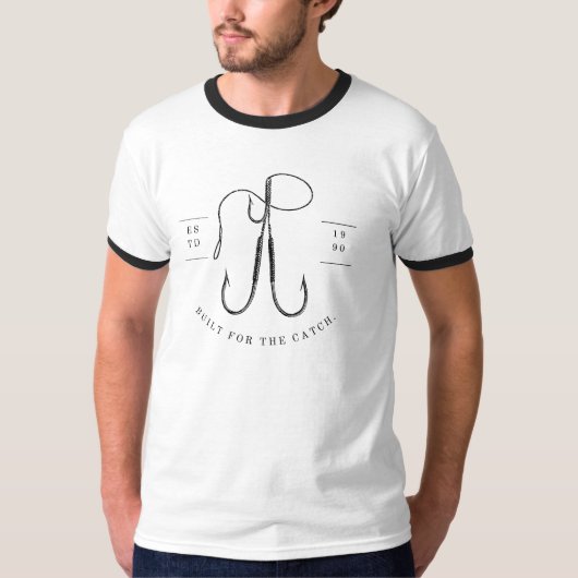 T-shirt Conçu pour la pêche (Devant)