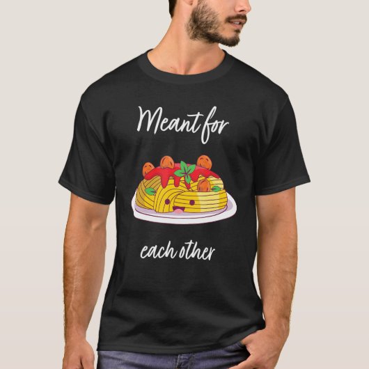 T-shirt Conçu Pour Les Autres Spaghetti Et Boulettes De Vi (Devant)