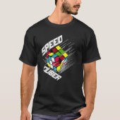 T-shirt Concurrence Puzzle Cube Vitesse Cuber Hobby 80'S V (Devant)