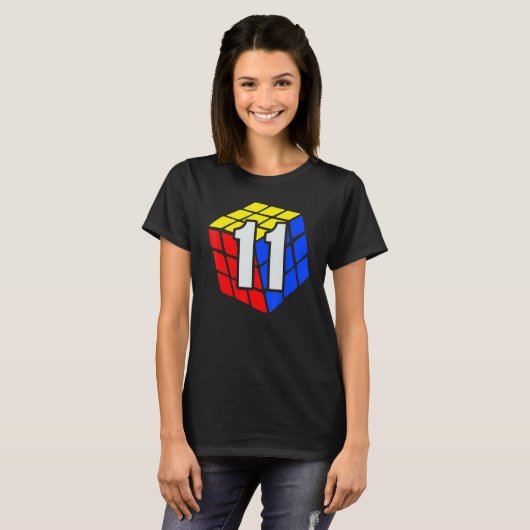T-shirt Concurrentiel Accélération Cubing 11 ans Anniversa (Devant entier)
