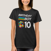 T-shirt Concurrentiel Vitesse Cubing 10 Ans Anniversaire P (Devant)