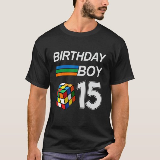 T-shirt Concurrentiel Vitesse Cubing 15 Ans Anniversaire P (Devant)