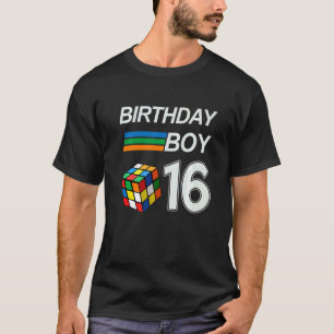 T-shirt Concurrentiel Vitesse Cubing 16 Ans Anniversaire P