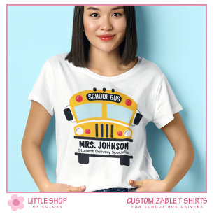 T-shirt Conducteur d'autobus scolaire élémentaire personna