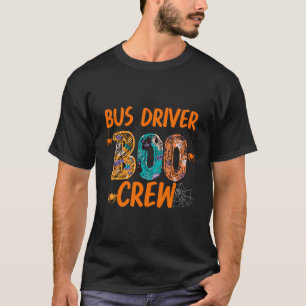 T-shirt Conducteur de bus Boo Crew Funny School Costume d'