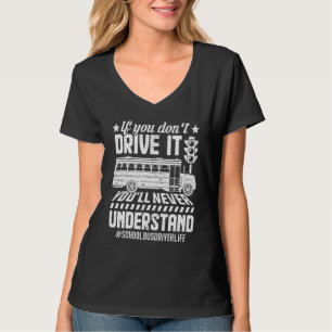 T-shirt Conducteur de bus École Conception de conduite de