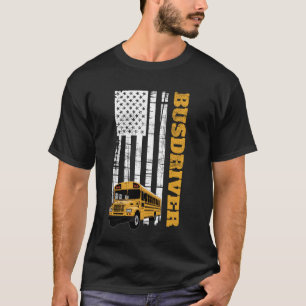 T-shirt Conducteur de bus scolaire américain