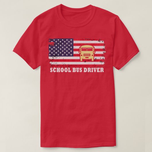 T-shirt Conducteur de bus scolaire Conducteur de bus drape (Design devant)