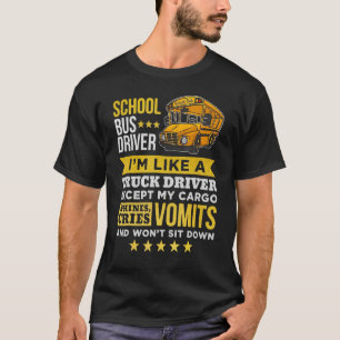 T-shirt Conducteur de bus scolaire Je suis comme un conduc