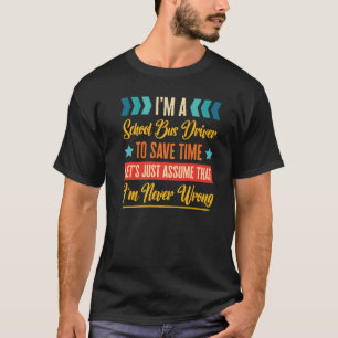 T-shirt Conducteur de bus scolaire rétro inspiré pour gagn
