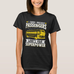 T-shirt Conducteur De Bus Scolaire Vintage Je Transporte P