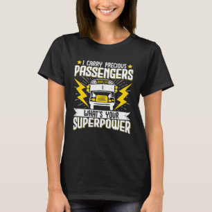 T-shirt Conducteur De Bus Scolaire Vintage Je Transporte P