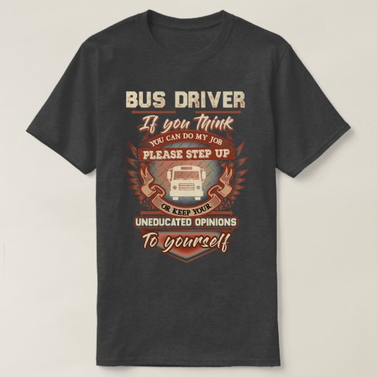 T-shirt Conducteur de bus Witty (Design devant)