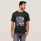 T-shirt Conducteur de camion américain (Devant entier)