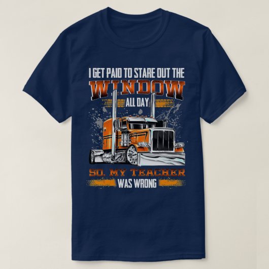 T-shirt Conducteur de camion amusant conception de conduit (Design devant)