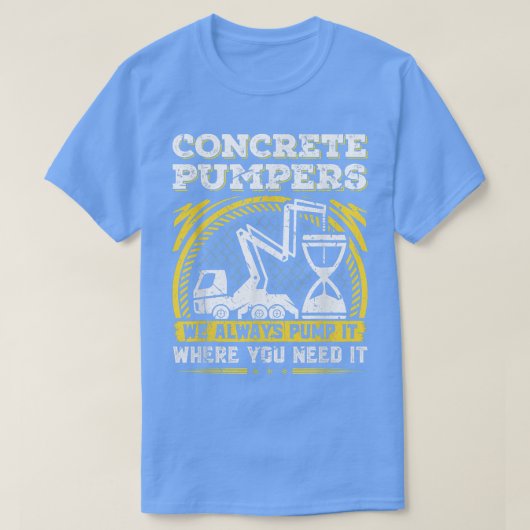 T-shirt Conducteur de camion de pompe en béton (Design devant)