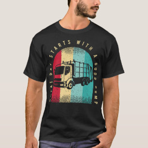 T-shirt Conducteur de camion de recyclage masculin disant