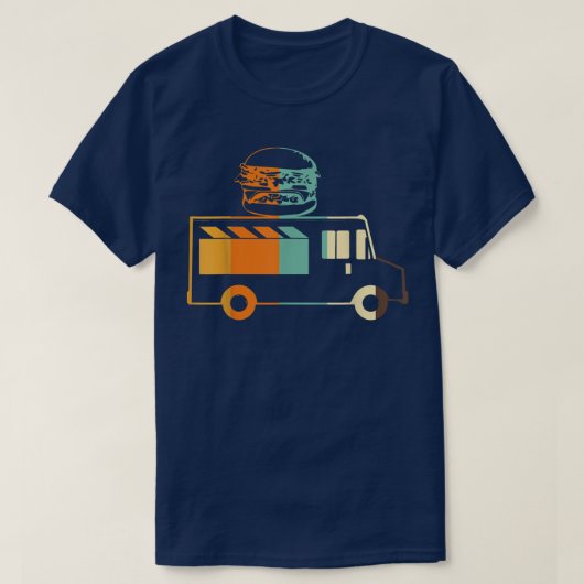T-shirt Conducteur de camion de restauration rapide Retro (Design devant)