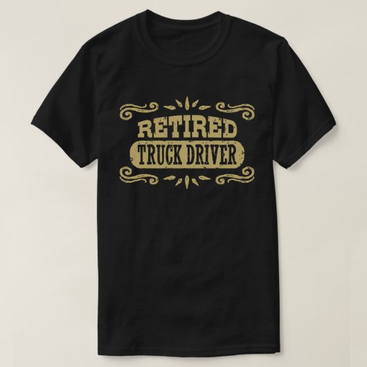 T-shirt Conducteur de camion retraité (Design devant)