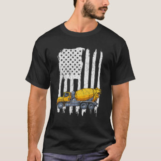 T-shirt Conducteur de camionnette en ciment Patriotique Mi