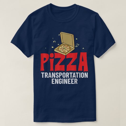 T-shirt Conducteur de livraison de nourriture livrant Pizz (Design devant)