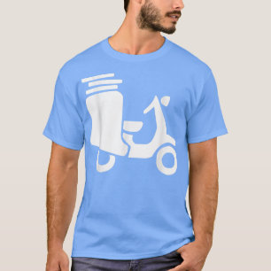 T-shirt conducteur de scooter de pizza de livraiso